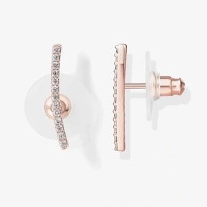 Ravoi Rose Gold Toned Rhinestone Crawler Earrings - Brand new in Package